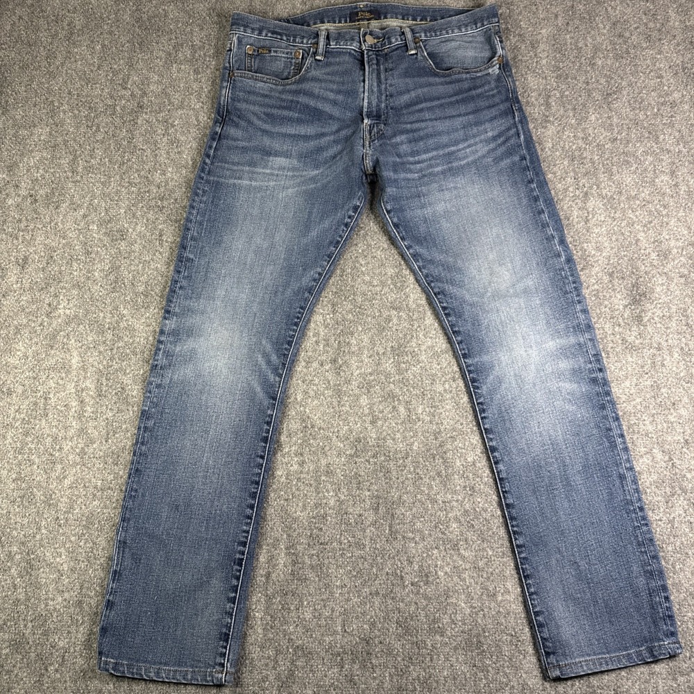 Polo Ralph Lauren Men's Varick Slim Straight Jeans 34x34 (34x30) Medium Wash